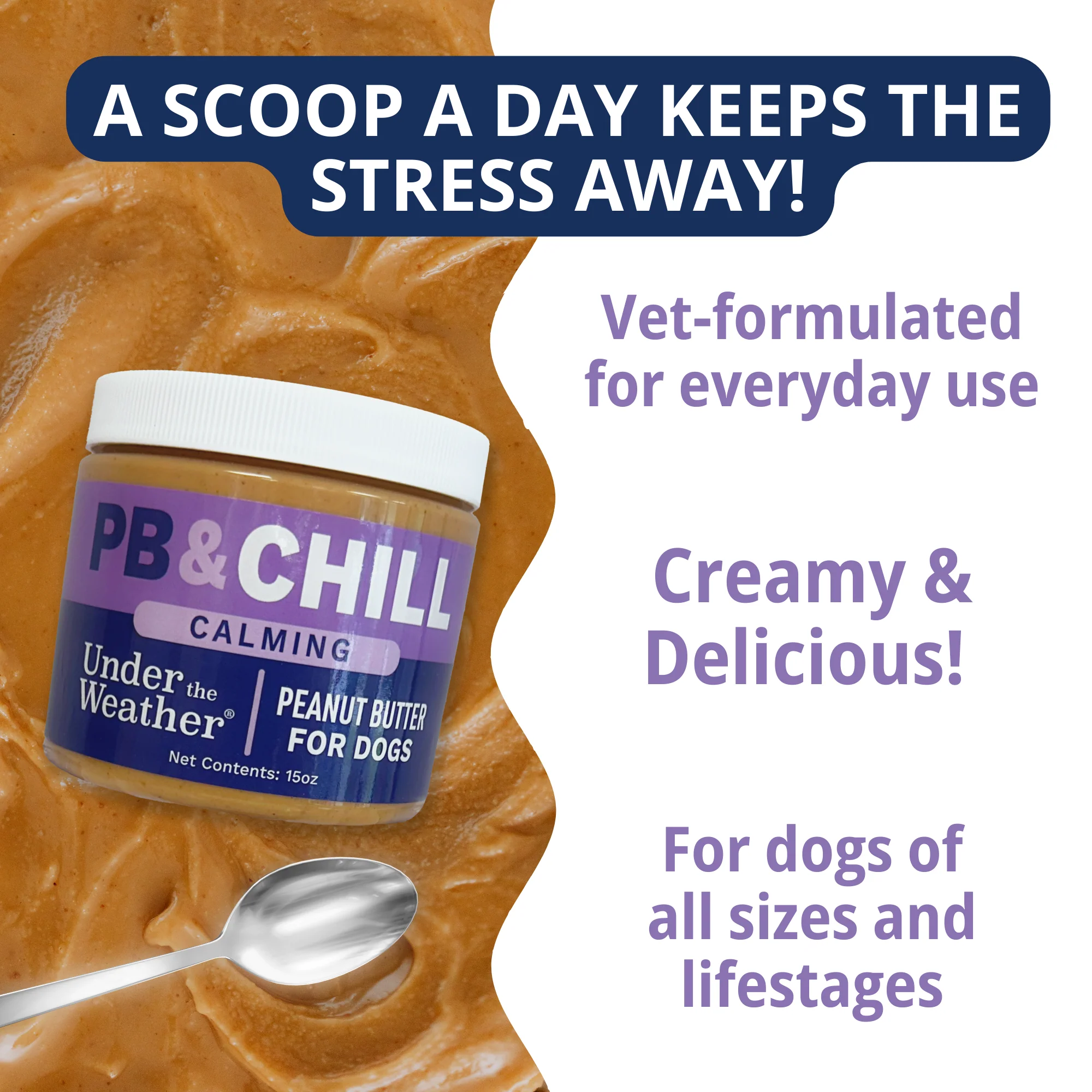 PB&CHILL® Calming Peanut Butter For Dogs - Jar - Image 2